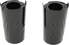 174018 Drag Specialties Flame Fork Slider Covers Standard Gloss Black