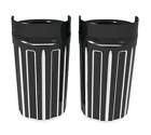 20-017 Arlen Ness Gauge Black Upper Slider Hot Legs Covers Cow