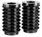 20-037 Arlen Ness Black Anodized Retro Fork Boot Slider Covers For