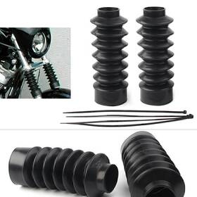 3 Months 550747559007 39mm Rubber Fork Cover Gaiters Gators Long Boots Fit Harley Sportster Xl883 1200