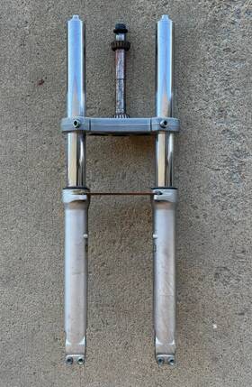 46032-99y Buell 99-02 M2 Cyclone Silver Left/right Front End Suspension Fork Shock Tubes