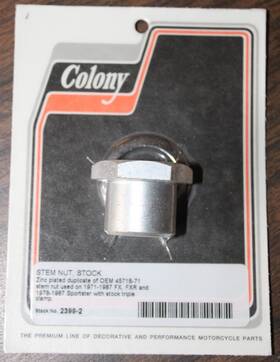 45718-71 Colony 2399-2 Stock Style Stem Nut Replaces Harley Part# - X1