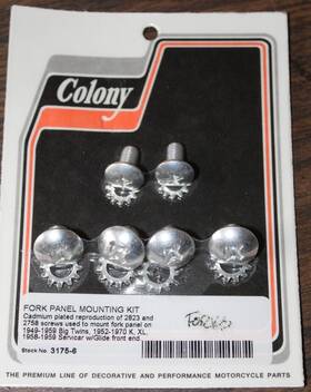 3175-6 Colony Fork Panel Mounting Kit Replaces Harley Part# 2823 And 2758 - X1