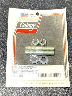 4599873 Colony 8826-6 Fork Slider Bottom Cap Stud Nut Washer Kit Replaces Harley