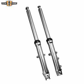09238 Custom Chrome Fork Tube Assembly Sliders Single Disc 41mm Fits For Harley Flst 1986-99