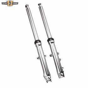 09294 Custom Chrome Fork Assembly Sliders Single Disc 41mm Fits For Harley Softail Dyna 84-99