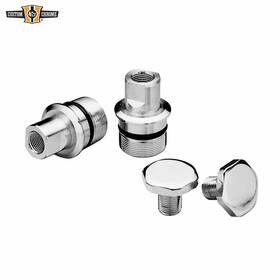 Repl.45838-77 Custom Chrome 15240 15241 Upper Fork Tube Plugs With Slider Caps Fits For Harley Repl.45838-77/45419-80
