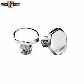 15241 Custom Chrome Fork Tube Caps Fits For Harley Softail Dyna Wide Glide 4-speed Fxwg 80-13