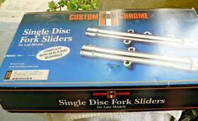 160695 Custom Chrome Harley-davidson Fork Sliders Single-disc Polished Flst 1986-up
