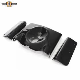 642711 Custom Chrome Black Smooth 3-piece Fork Tins Covers Kit Fits For Harley Softail Flst 2000-2015