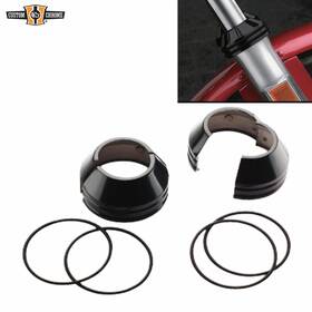 651852 Custom Chrome Fork Boot Covers Fits For Harley 84-up Fxst 91-05 Fxdwg 80-86 Fxwg