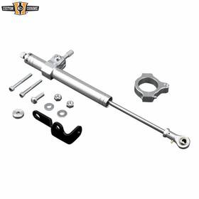 688571 Custom Chrome Adjustable Fork Steering Damper Dampener Kit Fit For Harley Softail Fx 2000-2010 688571 Custom Chrome Adjustable Fork Steering Damper Dampener Kit Fit For Harley Softail Fx 2000-2010
