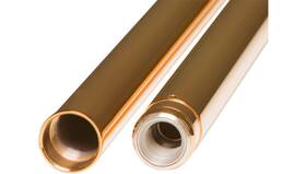 710075 Custom Cycle Engineering 43mm Gold Inverted Fork Tubes - 2 Inch