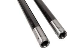 27.875 Custom Cycle 716005 49mm Black Carbon Fiber Fork Tubes - Inch