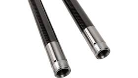 22.875 Custom Cycle 716006 49mm Black Carbon Fiber Fork Tubes - Inch