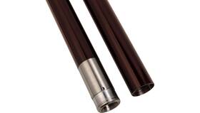716100 Custom Cycle 49mm Deep Red Carbon Fiber Fork Tubes - 23.75 Inch