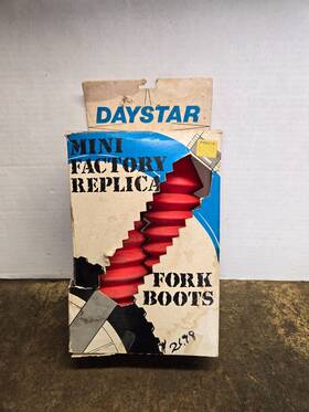 F00234 Daystar Vintage Nos Mini Factory Replica #f00234 Motorcycle Fork Boots Red
