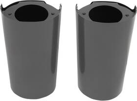 77485b Drag Specialties Fork Slider Covers - Stock Length Black