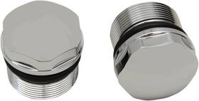 C23-0218d Drag Specialties Fork Tube Cap - Chrome 39 Mm