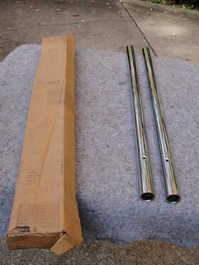 Fth3n Emgo Honda Cb250 Cb350 Cl350 Front Fork Tubes Set Hard Chrome 1972 Later Cb C1
