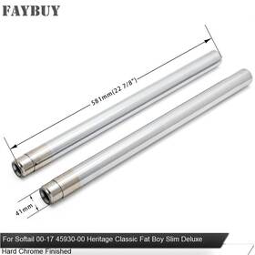 Ift-0008-fb-0516 Faybuy 41mm 22 7/8 Inch Chrome Fork Tubes For Harley Heritage Softail Flstc Fat Boy 00-17