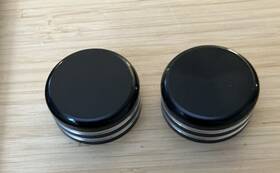 45500516 Harley-davidson 053847077070 Black Machine Cut Upper Fork Nut Covers