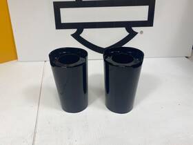 44009 Harley-davidson 14-23 Oem Touring Lower Leg Fork Cans Gloss Black Cowbells