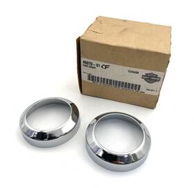 45070-01 Harley-davidson Oem Chrome Front Fork Slider Case Cover Pair Vrsc Vrod Breakout