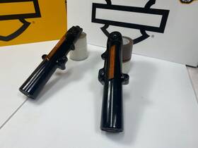 45500175 Harley-davidson 14-24 Oem Touring Powder Coated Black 49mm Fork Lowers Legs