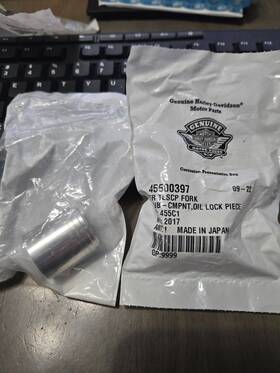 45500397 Harley-davidson Sub Component Front Fork Oil Lock Piece Damper Rod Cup
