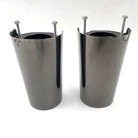 45600123 Harley-davidson Oem Cvo Scorched Black Chrome Fork Slider Cover Cowbell 14-25 Touring