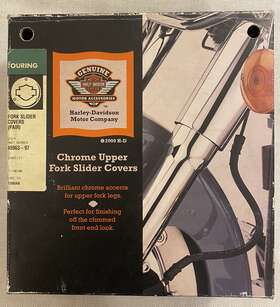 45963-97 Harley-davidson Chrome Upper Fork Slider Covers Nib