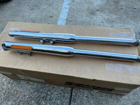 46064-07 Harley-davidson 46060-07 Deuce Forks Chrome Fxstd Straight Nice 46064-07 Harley-davidson 46060-07 Deuce Forks Chrome Fxstd Straight Nice