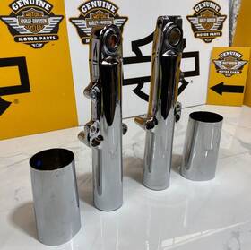 46180 Harley-davidson Oem 14-24 Touring Chrome 49mm Fork Sliders Lower Legs Cans 46180 Harley-davidson Oem 14-24 Touring Chrome 49mm Fork Sliders Lower Legs Cans