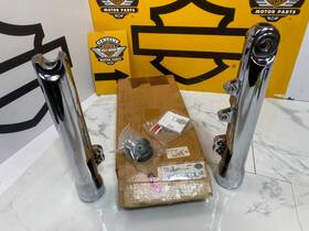 46586-06b Harley-davidson 47021 Oem Dyna Super Glide 06-17 Lower Fork Sliders Kit Chrome