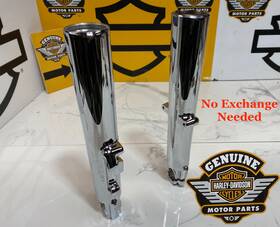 46847 Harley-davidson Oem 00-13 Touring 41mm Chrome Fork Sliders Lower Legs Cans Cow Bells