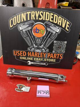 6593-r Harley-davidson Softail 41mm Right Side Chrome Lower Leg 90 S Single One Oem Wideglide
