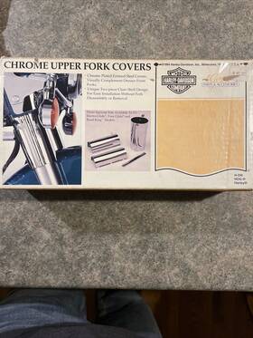 68064-94a Harley-davidson Nos Chrome 2-piece Upper Fork Covers 1980-up Flt Models68064-94a