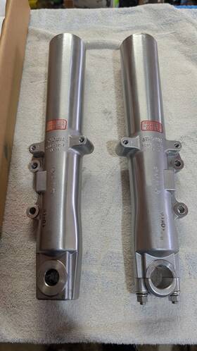 G5b310rsa10 Harley-davidson Front Lower Fork Leg Slider Set 2 00 And Up Tour Except Trike