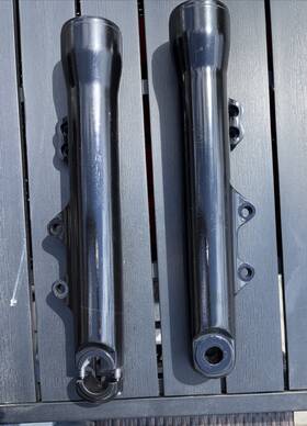 L45400175 Harley-davidson Dyna Low Rider Dual Disc Black Fork Legs Fxdls 49mm Oem