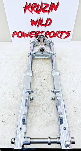 Nh0453 Harley-davidson 1999 Dyna Front End Forks Triple Tree Chrome Dual Rotor Caliper 39mm Nice