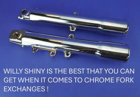 909815-139 Harley-davidson/willy Shiny 2000-06 Heritage Deluxe Fatboy Forks Light Blemishes Discounted Exchange