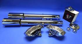 909815 Harley - Davidson Willy Shiny Tech Support 4139 Tri Glide Chrome Forks Calipers Wheel Spacers Axle Caps 2009-2013 Exchange