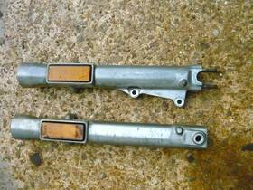 51420-kr3-003 Honda 1986 87 Rebel 250 Oem Front Fork Lowers Legs Showa Pair Rare