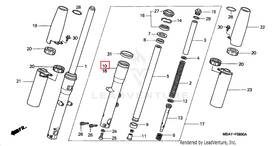 51421-mba-003 Honda Shadow 750 1998-2003 Right Lower Fork Tube Pt#