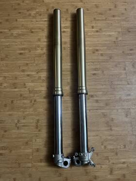 51480-mey-505 Honda 2005-2007 Crf450x Oem Showa Front Forks Suspension Springs Assembly