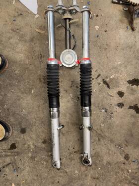 51500-028-010 Honda 64-69 S-90 Oem Front Forks And Triple Clamps