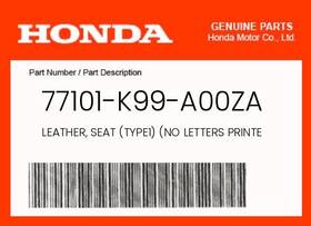 77101-k99-a00za Honda Genuine Leather Seat Type1 No Letters Printed -