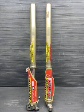 879-6776 Honda 2003 Cr250r Front Forks Suspension Fork Tubes #31926