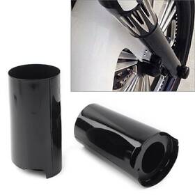 Hukyu 612046259399 Black Fork Slider Covers For 2014 And Up Harley Touring Electra Street Tri Glide